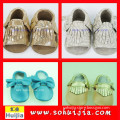 2015 Korea quality popular beautiful color tassels and bow moccasin old fashion shoes